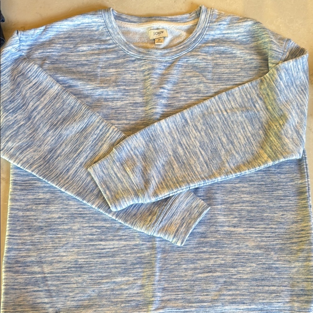 J Crew Blue Striped sweatshirt . Size M. Matching jogger available to bundle - Picture 3 of 3